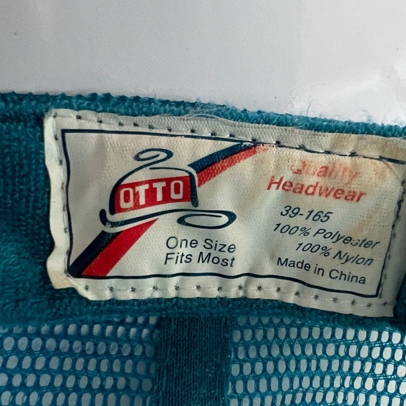 Volcom hat vintage snapback blue and pink trucker cap adjustable Otto sweatband - Picture 8 of 8